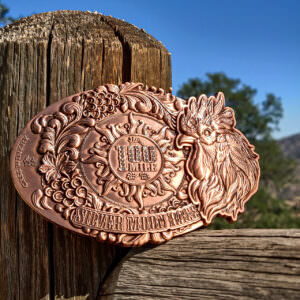 Silver Moon Race Rooster Buckle